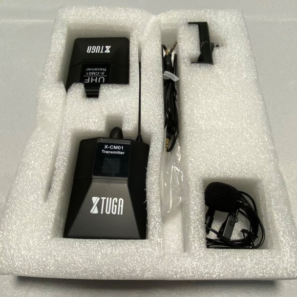Wireless UHF Lavalier Microphone System XTuga X-CM01 Transmitter & Receiver Set - Picture 2 of 6